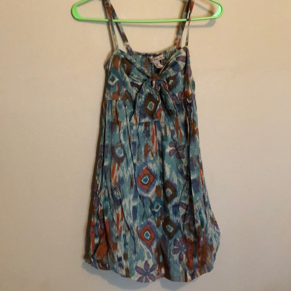 Teal floral sundress dress